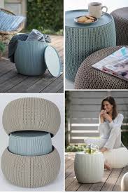 6pm score deals on fashion brands Keter Knit Cozy Pouffes Table Storage Outdoor Ottomans Ottoman Table Storage