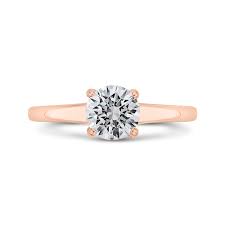 Elegante rings med luksuriøst & tidsløst design. 18k Rose Gold Diamond Engagement Ring Semi Mount Unique Diamonds
