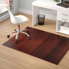 Beveled Bamboo Office Chairmat In 2020 Symple Stuff Mesh Office Chair Indoor Chairs