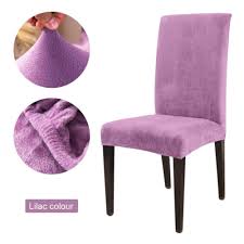 5 out of 5 stars. Hbno Removable Stretch Solid Color Chair Covers Soft Fox Pile Fabric Dining Room Seat Arm Chair Covers 15 Colors Purple Buy Online In Malta At Malta Desertcart Com Productid 194337967