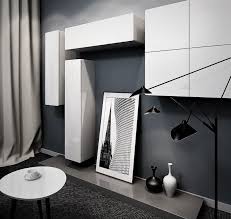 This Tetris Style Entertainment Composition Consists Of Rl Wall Elements Of Different Dimensions And With Images Living Styles Furniture Clearance White Interior