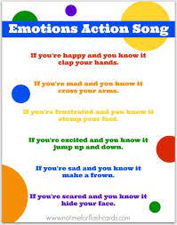 When he shouts you're not alone i feel as if he is talking to me. Emotions Song For Preschool With Free Lyrics Printable No Time For Flash Cards