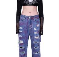 Waystrand rosa beschichtete Ultra Ripped Unisex Jeans