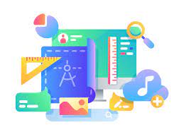 Process Of Creating Web Page Design Adding Service Icons To Application Vector Illustration Vector Files Flat Illustration Illustration Design Illustration
