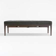 Check spelling or type a new query. Nash Leather Large Tufted Bench With Tray Crate And Barrel