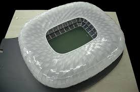 Ab sofort auch in hd! Allianz Arena Munchen Frottmaning Wettbewerb Stadionneubau 1 Preis Massstab 1 200 Architekt Herzog Amp De Meuron B Olympia Arena Munchen Architekturmodell