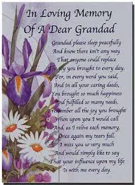 You may need to scrap the standard flower arrangement card for a larger one to accommodate the message. Grandfather Memorial Poems