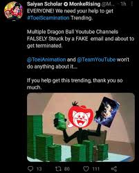 Maybe you would like to learn more about one of these? Dragon Ball Hype On Twitter Recently A Lot Of Dragon Ball Youtubers Have Been Falsely Copyright Struck By An Individual Who Pretends To Be Toei Animation But Isn T Many People Are About