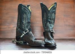 Boots & spurs, ocean springs, mississippi. Pair Old Cowboy Boots Spurs On Stock Photo Edit Now 739346026