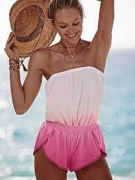 Strapless Cover Up Romper Swimwear Fashion Swimsuit Trends Victoria Secret Swim Suits