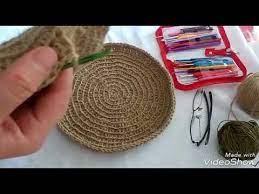 Jut Ip Ve Kagit Ipten Canta Yapimi Ornek 2 Nermince Orgu Modelleri Youtube Diy Clutch Bag Handmade Bags Rope Bag