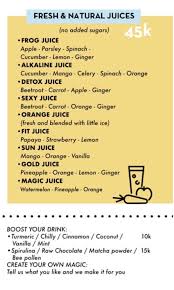 Motion Cafe Canggu Bali Drink Juice Menu
