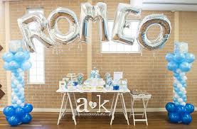 Blue And White Baptism Party Ideas Photo 1 Of 17 Ballonnen Doopfeest Babyshowerversieringen