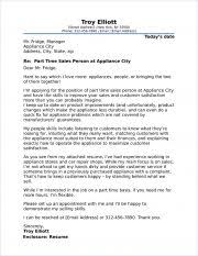 Part Time Job Cover Letter Sample