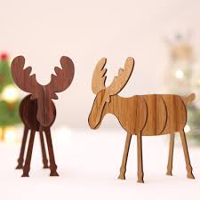 There are 987 moose themed decor for sale on etsy, and they cost $29.28 on average. Wooden Elk Ornaments Christmas Decoration Ornaments Diy Christmas Children S Gifts For Home Bars Shopping Malls Festive Pendant Pendant Drop Ornaments Aliexpress