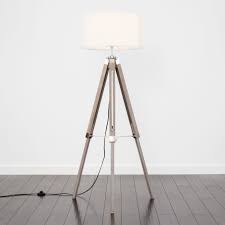 Clipper Light Wood And Chrome Floor Lamp With Xl Cream Shade Floor Lamp Base Floor Standing Lamps Wooden Tripod Floor Lamp
