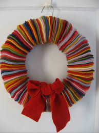 A couple of nights ago i did a google hangout, now posted on youtube, sharing how simple it is to make one with nothing but an old wool sweater and i also gave some tips for customizing your own felted wool garland. Felted Wool Sweater Wreath Christmas Decor Diy Felt Wreath Felt Christmas