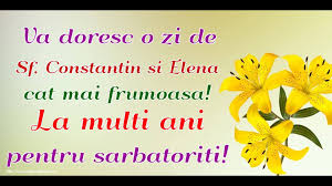 For your search query la multi ani constantin si elena mp3 we have found 1000000 songs matching your query but showing only top 10 results. Multumesc Felicitare Muzicala De Sfintii Constantin Si Elena Facebook