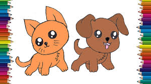 How To Draw Cats And Dogs Cute And Easy Draw Animals Coloring Pages Youtube Two dogs show expert camouflage skill on the couch. how to draw cats and dogs cute and easy draw animals coloring pages