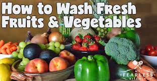 Place the craft sticks with the glued pictures of fruits and vegetables on the center of a table(s). How To Wash Fresh Fruits And Vegetables My Fearless Kitchen