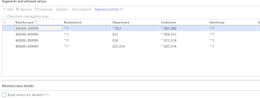 Set up no entries allowed in account structure