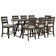 Furniture of america gizelle 5 piece counter height table set. Kaleidoscope Aspen Court Contemporary 9 Piece Counter Height Table And Chair Set Sprintz Furniture Pub Table And Stool Sets