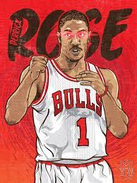 Double Scribble Rose Nba Derrick Rose Mvp Basketball