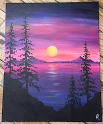 Use the scale to see all the edges. Pink Skies Painting Class Uncorked Creations Binghamton