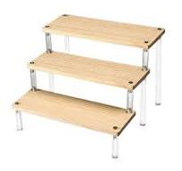 Walmart Acrylic Tabletop Wooden Display Stand, 3-Tier ...
