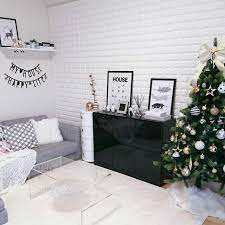 クリスマス コットンフラワー モノトーン mon o tone 白黒インテリア などのインテリア実例 2016 12 14 23 20 47 roomclip ルームクリップ インテリア 部屋 インテリア 実例