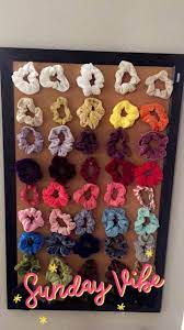 Scrunchie Wall Cork Board Thumb Tacks And Scrunchies How To Make Scrunchies Scrunchies Diy Scrunchies