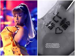 Ariana grande has a tattoo on her left middle finger of the venus symbol which is the symbol for women. Ariana Grande Fixes Botched Tattoo To Japanese Barbecue Finger