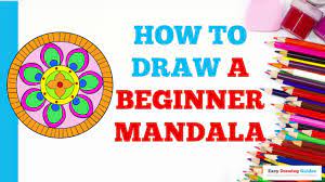 Once you've collected the first items, it's time for your inner artist to take over and create your dazzling piece of mandala art. How To Draw A Beginner Mandala In A Few Easy Steps Drawing Tutorial For Kids And Beginners Youtube