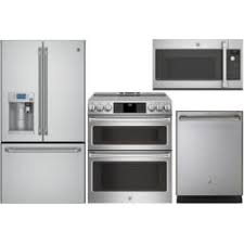 Four Piece Stainless Steel 30 Electric Range Package With French Door Refrigerator Kitchen Appliance Packages French Door Refrigerator Kitchen Appliances