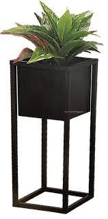 Ceramic succulent planter house herb planter indoor outdoor flower pot decor. Raised Indoor Plant Pot On A Stand Black Metal Flower Pot Tall Square Pot Koop Indoor Plant Pots Metal Flower Pots Indoor Plants