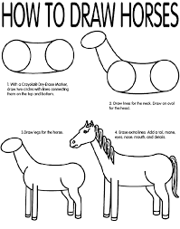 Add a face, mane and tail. How To Draw Horses On Crayola Com Horse Drawings Horse Coloring Pages Animal Drawings