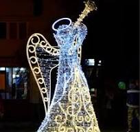 Outdoor Solar Led Colorful Angel Light for Christmas Party Holiday  Landscape Garden Pathway Lawn Security Gate Villa Yard