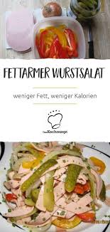 Fettarmer Wurstsalat Rezept Wurstsalat Salat Kalorienarmes Essen