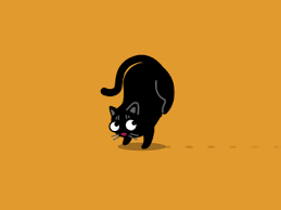 动物gif 黑猫 视觉中国设计师社区 cat art animation art