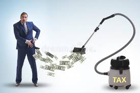 Businessman and Vacuum Cleaner Sucking Money Out of Him Stock Image - Image of cash, frustrated: 156780331
