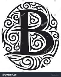 Cd parmanent markermarker name : Letter B Tattoo Tribal Design Stockillustration 297576533 Shutterstock