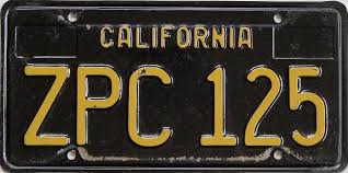 Black And Yellow California License Plate Frame Pin On Placas Antiguas