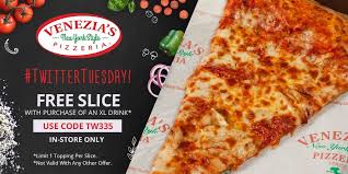 Since opening in 1978, venezia's has been making great pizza a family tradition. Venezia S Pizzeria On Twitter Happy Tuesday Get A Free Slice With Purchase Of An Xl Drink Today