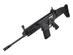Bigger, retains more energy on impact, can hit upto 700 meters with reliable accuracy and no special gear with good rounds, but also. Fn Herstal Scar 17 S 308 7 62mm Semi Automatic Battle Rifle