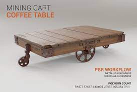 Making a minecart is simple. Mining Cart Coffee Table 3d Pbr Cgtrader