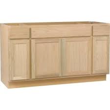60x34 5x24 In Sink Base Cabinet In Unfinished Oak Sb60ohd The Home Depot With Images Home Depot Bathroom Unfinished Kitchen Cabinets Home Depot Kitchen