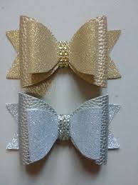 Mono De Vinil Dorado Plata Shine Hair Bow Tutorial Baby Bows Bow Hair Clips