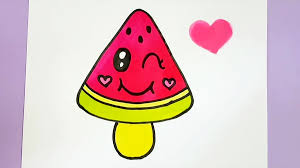 Kawaii Wassermelone Eis Selber Malen
