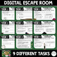 Digital Escape Room 6th Grade The Number System Distance Learning