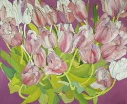 Helen Lucas Tulip Paintings Flower Painting Tulip Painting Flower Art